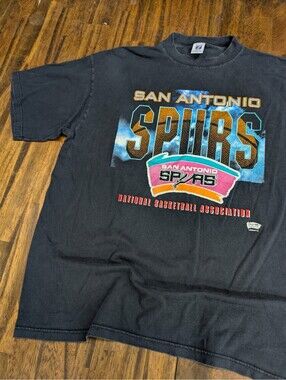 San Antonio Spurs Logo 7 Vintage T-Shirt 2Xl Black NBA
